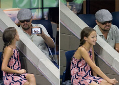 Di Kaprio, vērojot tenisu, sadraudzējas ar jaunu meiteni. Mīlīgi FOTO