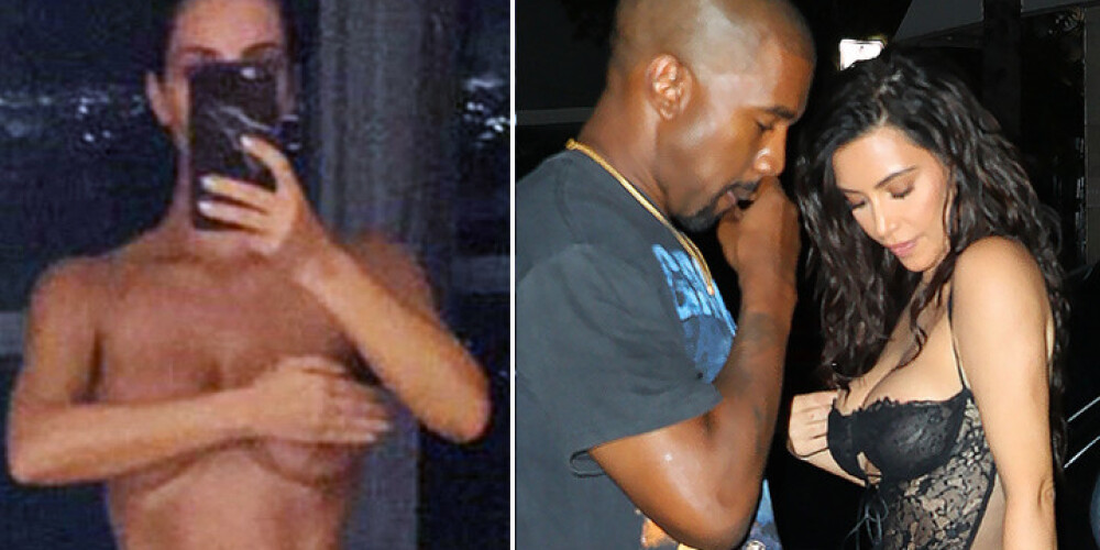 Ким Кардашьян поделилась «голым» селфи и вышла на улицу в белье