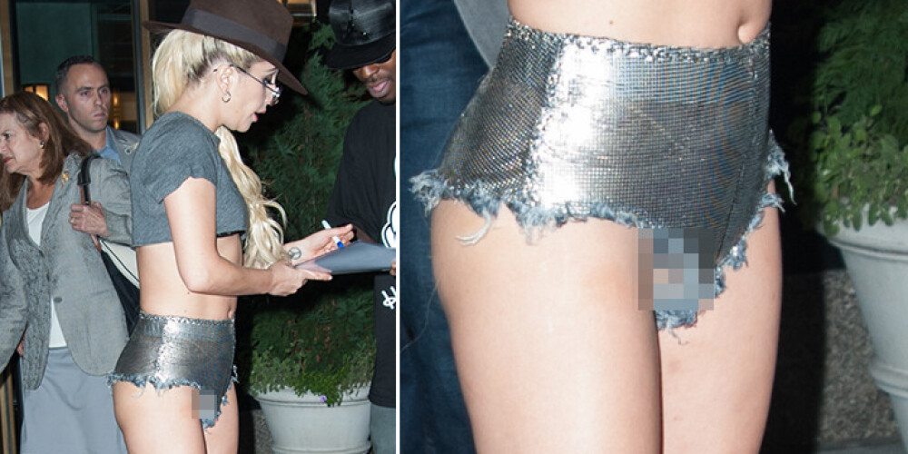 Леди Гага вышла на улицу без трусов