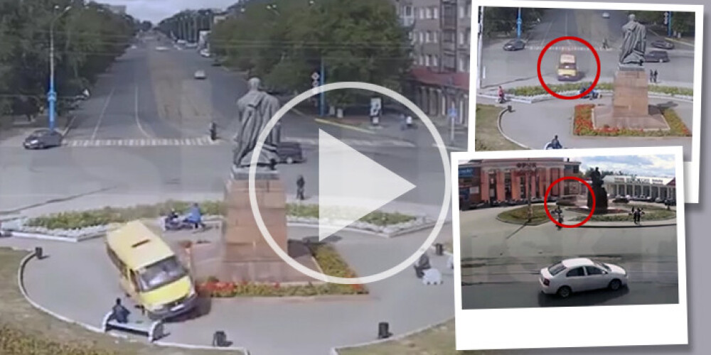 Tā notikt var tikai Krievijā! Dažus centimetrus no drošas nāves. VIDEO