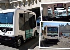 Parīzē izmēģina mikroautobusus bez šoferiem. FOTO