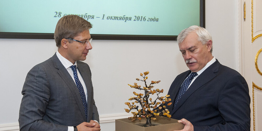 Rīgas mērs Ušakovs ticies ar Sanktpēterburgas gubernatoru Poltavčenko