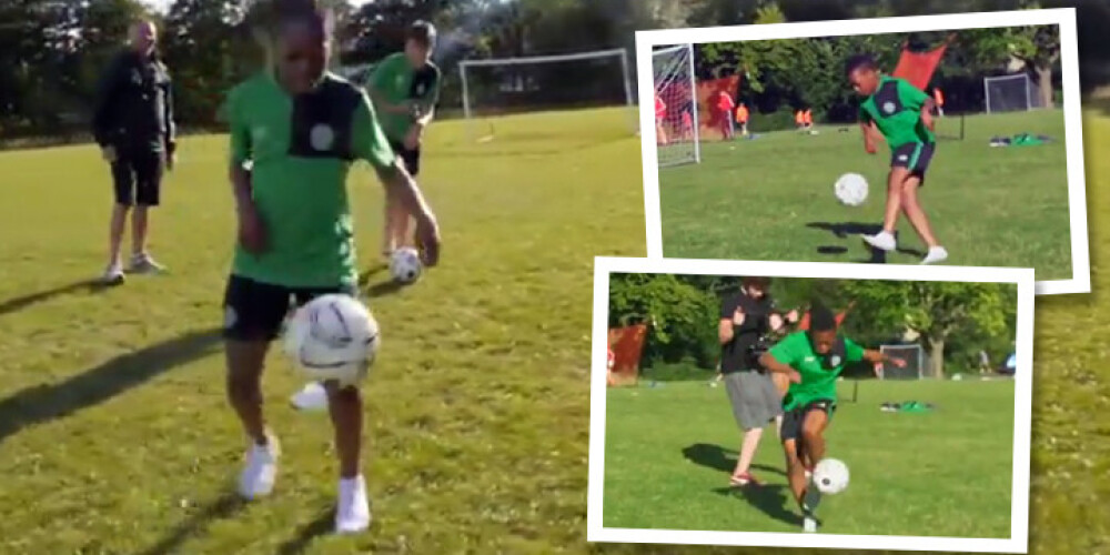 Šis 13 gadus vecais futbola supertalants jau spēlē pret 7 gadus vecākiem pretiniekiem. VIDEO