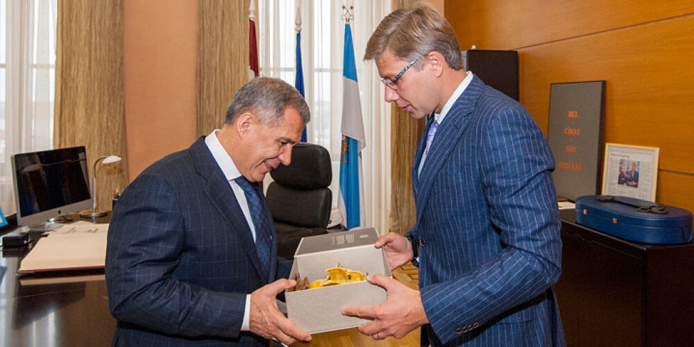 Ušakovs un Tatarstānas prezidents Minnihanovs apspriež Rīgas un Kazaņas sadarbības iespējas