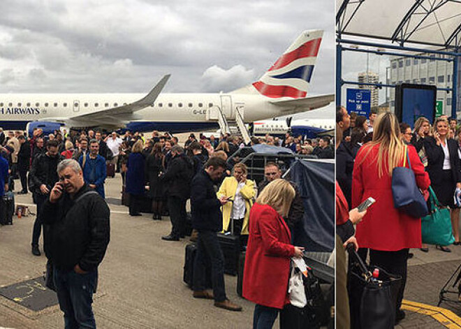 "Ķīmisks negadījums" Londonas lidostā; notikusi evakuācija, pasažieri hospitalizēti. FOTO