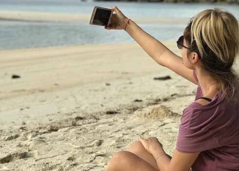 Ксения Бородина уже успела сделать селфи