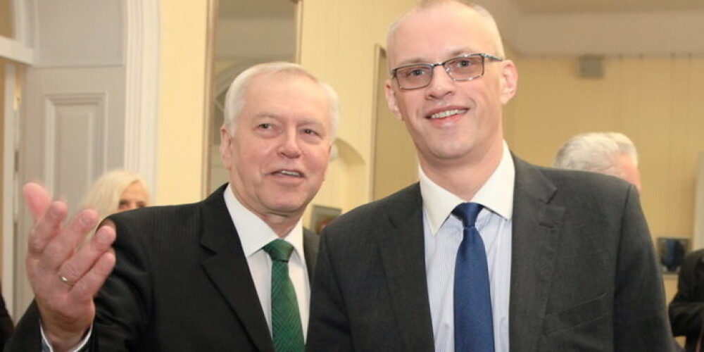 Saeimas frakcijas priekšsēdētājs Augusts Brigmanis un no amata gāztais Jūrmalas mērs Gatis Truksnis.