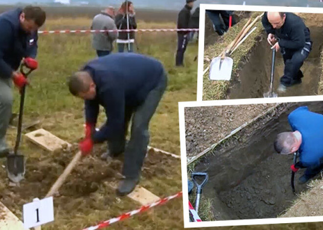 Slovākijā noticis kapraču čempionāts - sacīkstes, kurš visātrāk izraks perfektu kapu. VIDEO