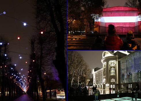 Galvaspilsētā spoži uzmirdz gaismas festivāls "Staro Rīga." FOTO