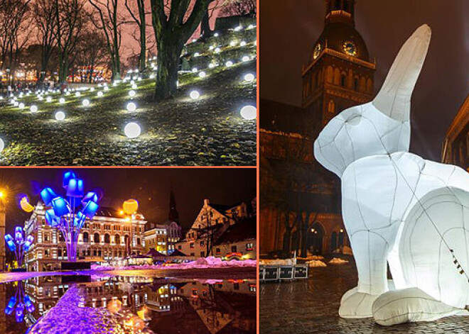 Gluži kā pasaku zeme. Turpinās gaismas festivāls "Staro Rīga." FOTO