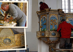 Decembrī Lestenes baznīcā  atklāj svaigi restaurēto kanceli – unikālu Kurzemes barokālās koktēlniecības pērli.