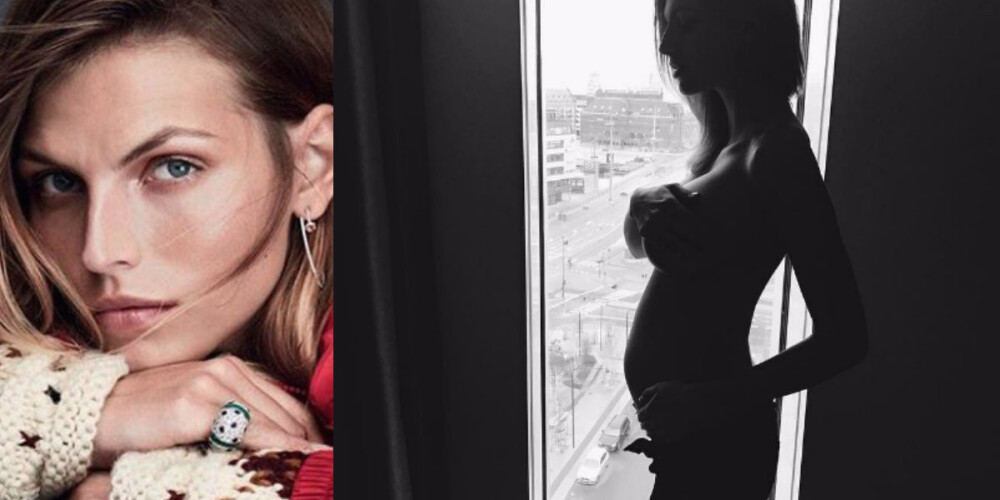 Skaistā latviešu supermodele Karlīna Caune publiski paziņo, ka gaida bērnu. FOTO