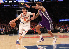 Kristaps Porziņģis pret Sakramento "Kings" sasniedzis savu trešo "double-double" sezonā.