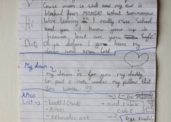 «Я знаю, что ты на небесах, но я скучаю»: разыскивают мальчика, написавшего письмо умершему отцу