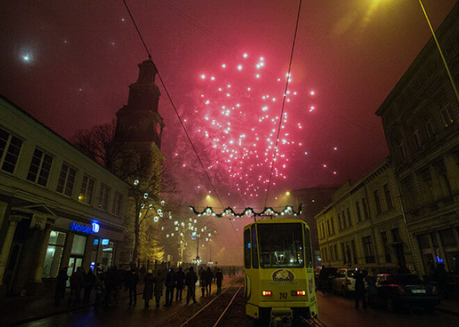 Jaunā gada sagaidīšana Liepājā. FOTO