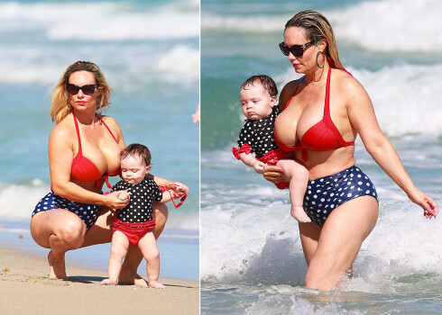 жена на пляже