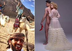 Samanta Tīna kamieļa mugurā, kails Andris Bulis. Slavenību bildes instagramā. VIDEO