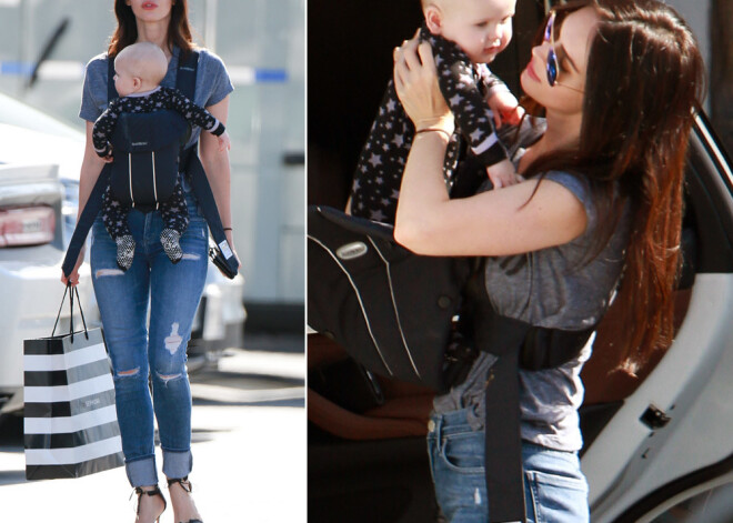 Многодетная мать Меган Фокс отправилась на шопинг с младшим сыном