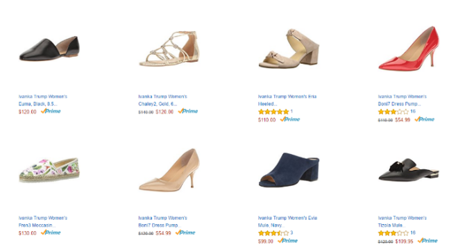 "Ivanka Trump" apavi "Amazon.com".