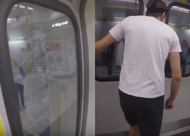 Puisis skrienot sacenšas ātrumā ar metro un viņam sanāk! VIDEO