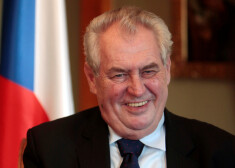 FILE PHOTO Czech President Milos Zeman speaks during an interview with Reuters at Prague Castle in Prague January 9, 2014. REUTERS/David W Cerny/File Photo