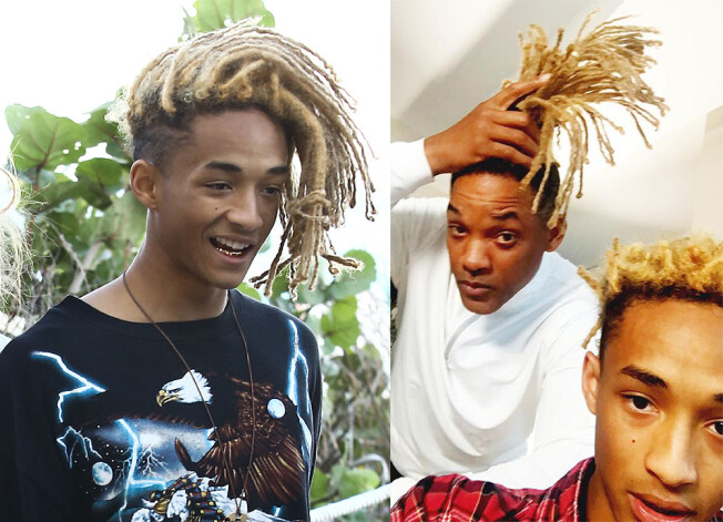 Своими дредами Джейден «поделился» с отцом