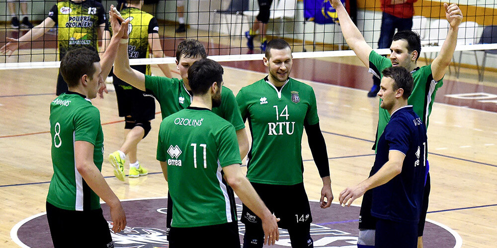 RTU/"Robežsardze" uzvar pirmajā Latvijas volejbola čempionāta finālspēlē