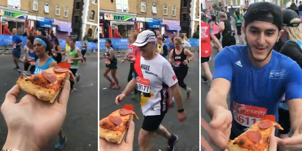 Puisis maratonistiem piedāvā bezmaksas picu