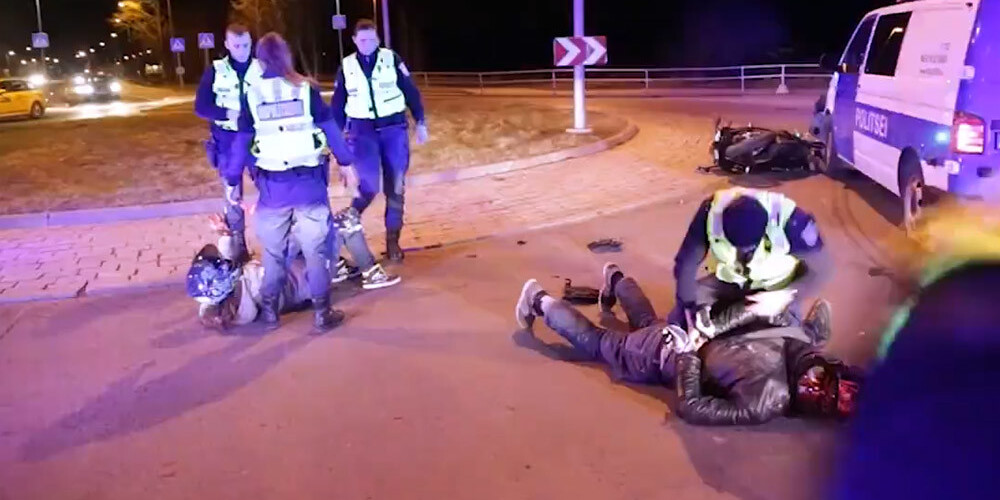 Skandāls Igaunijā: policija taranēja motociklistu. Pareiza rīcība vai visatļautība?