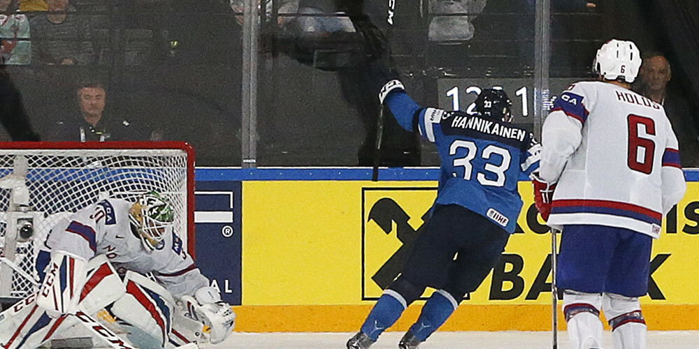 Somijas hokeja izlase pagarinājumā izrauj uzvaru pār norvēģiem