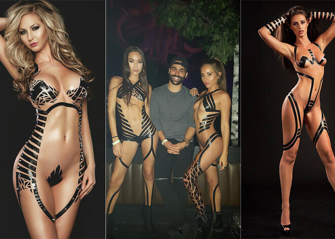 Новый тренд: вместо одежды для похода в клуб девушки используют скотч