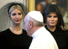 Ivanka un Melānija Trampas tiekas ar pāvestu. 