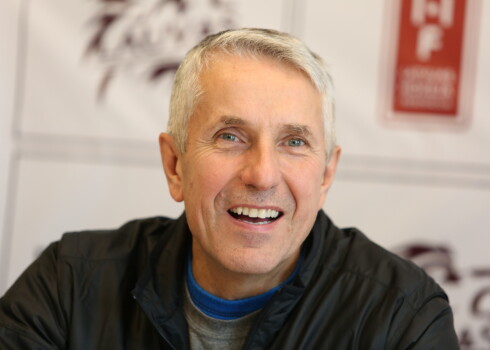 Latvijas hokeja izlases galvenais treneris Bobs Hārtlijs. 