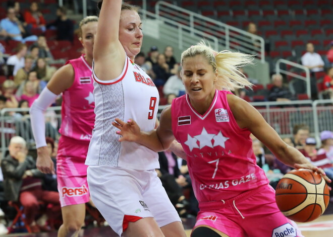 Rozā lentītes labdarības spēle starp Latvijas sieviešu basketbola valstsvienību un Baltkrievijas sieviešu basketbola izlasi.