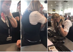Kašķīgs "Ryanair" klients noved līdz izmisuma asarām lidostas darbinieci. VIDEO