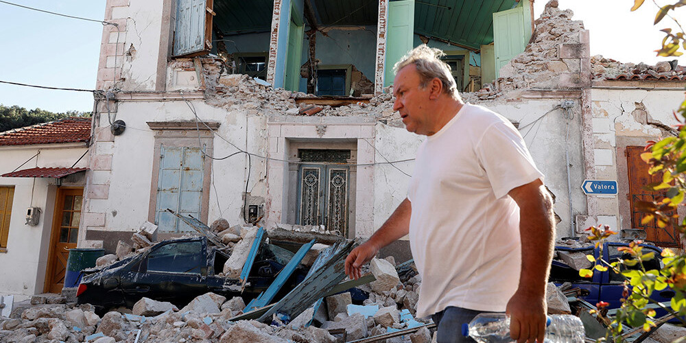 Spēcīgā zemestrīcē Grieķijā un Turcijā lieli postījumi un bojāgājušais