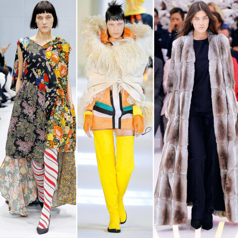 Balenciaga, rudens/ziema 2016, Maison Margiela augstā mode, rudens/ziema 2016, Christian Dior augstā mode, rudens/ziema 2014.