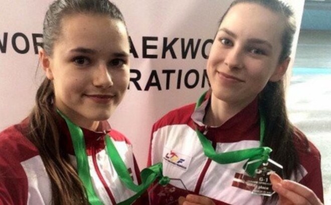 Talantīgās taekvondo cīkstones māsas Inese (pa kreisi) un Jolanta Tarvidas starptautiskā arēnā varēja pārstāvēt arī Vāciju, tomēr tagad ir atgriezušās pie Latvijas komandas.