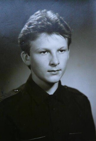 Ainārs Šlesers pusaudžu vecumā.