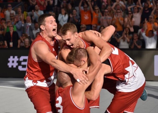 Jaunie Eiropas čempioni Latvijas 3x3 basketbola izlase varēs pretendēt uz naudas balvām