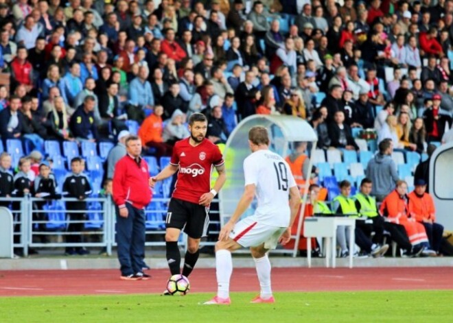 Blāvi spēlējošā "Liepāja" cieš zaudējumu UEFA Eiropas līgas kvalifikācijas otrās kārtas pirmajā spēlē