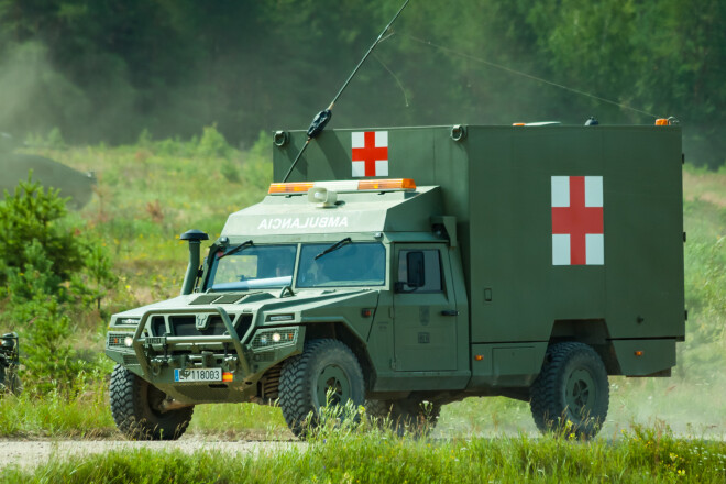 Spāņu militārā ambulance.