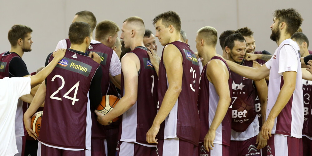 Latvijas basketbola izlase sīvā pārbaudes spēlē zaudē Gruzijas valstsvienībai
