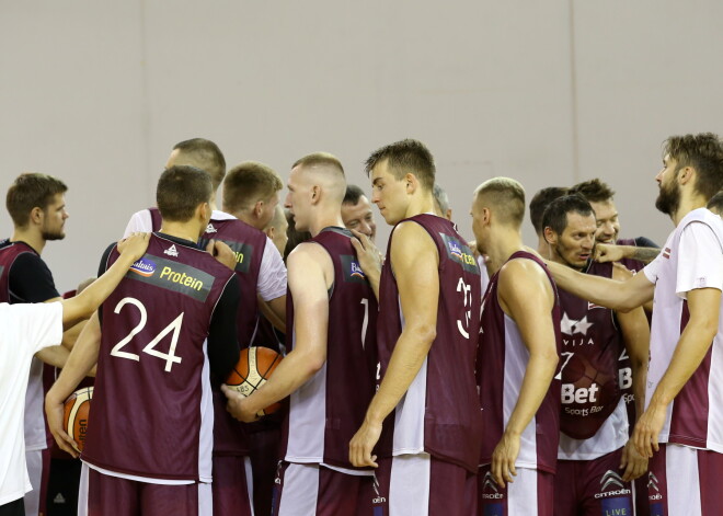 Latvijas basketbola izlase sīvā pārbaudes spēlē zaudē Gruzijas valstsvienībai