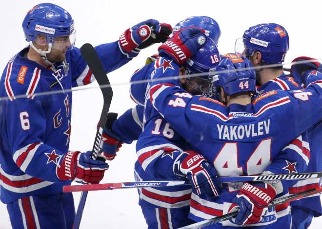 KHL desmitās sezonas atklāšanas mačā Znaroka un Vītoliņa vadītā SKA uzvar CSKA