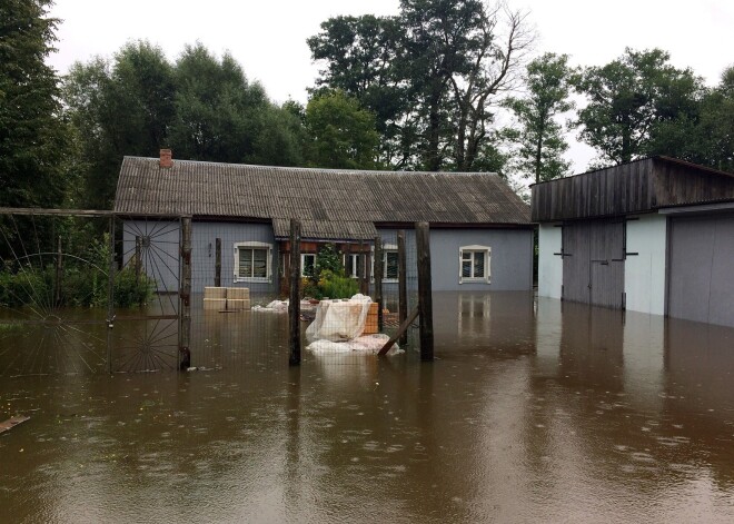 Уровень воды в реках Латгале остается высоким и местами продолжает расти