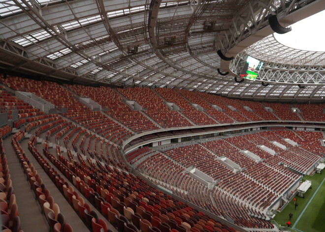 FOTO: tā izskatās atjaunotajā Lužņiku stadionā Maskavā