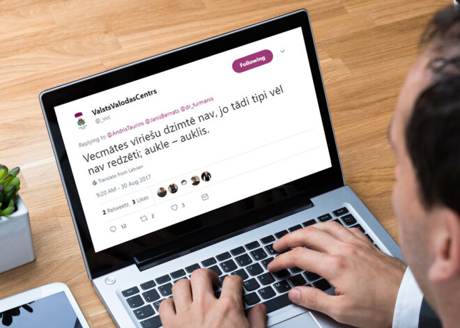 "Tādi tipi vēl nav redzēti" – Valsts valodas centrs izpelnās asu kritiku par savu repliku tviterī