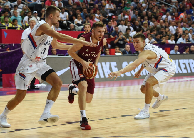 Latvija Eiropas čempionātu sāk ar zaudējumu Serbijai