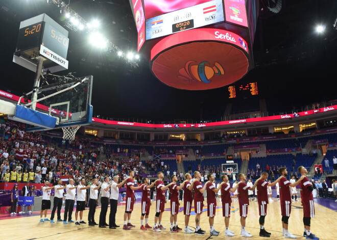 Eiropas čempionāta finālturnīra spēle basketbolā starp Latvijas un Serbijas valstvienībām ''Ulker'' arēnā Stambulā.